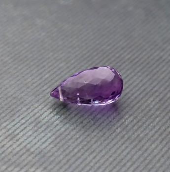 Бусина Кварц с включениями прозрачно-черно-фиолетовый бриолет 16 мм