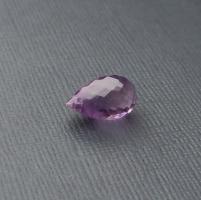 Бусина Кварц с включениями прозрачно-черно-фиолетовый бриолет 19-15 мм