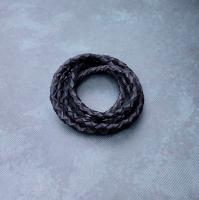 Шнур кожаный плетеный черный 5,5 мм черный 1 м