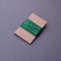 Шнур вощеный для плетения, нить для рукоделия, шнур вощеный для плетения браслетов, украшений, Шамбала 1 мм зеленый 3 м