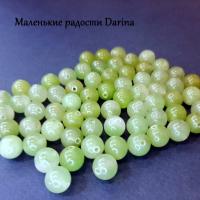 Бусина Авантюрин натуральный зеленый гладкий шар 8,3+- мм