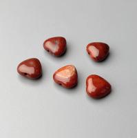 Бусины Яшма красная гладкое сердце 10х5+- мм 5 шт.