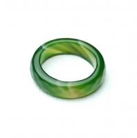 Кольцо Агат зеленый граненый 17 размер