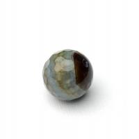 Бусина Агат микс коричнево-синий граненый шар 20 мм