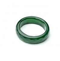 Кольцо Агат зеленый граненый 17,5 размер
