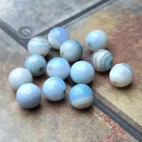 Бусина Агат голубой граненый шар 10 мм