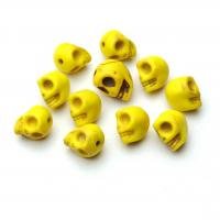 Бусина "Говлит" желтый череп 11-12х10+- мм 11 шт.