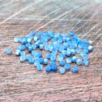 Бусина Перламутр синий гладкий рондель 3,7х2,3+- мм 97 шт.
