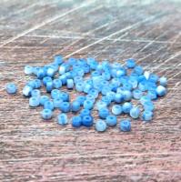 Бусина Перламутр синий гладкий рондель 3,7х2,3+- мм 97 шт.
