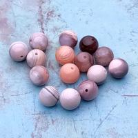 Бусина Агат розово-серый ботсванский гладкий шар 8,3+- мм 15 шт.