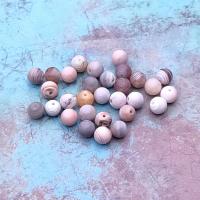 Бусина Агат розово-серый ботсванский гладкий шар 6-6,3+- мм 30 шт.