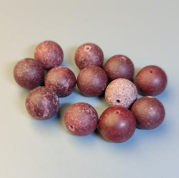 Бусина Кварцит малиновый гладкий шар 12-12,7+- мм 12 шт.