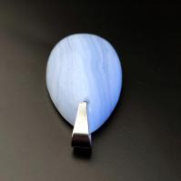 Кулон Агат голубой "Сапфирин" 3,2-3,8 см