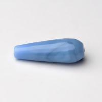 Бусина Агат голубой граненая капля 30х10 мм