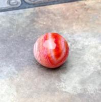 Бусина Агат микс красный граненый шар 20 мм