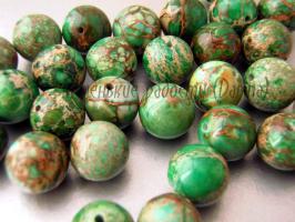 Бусина Варисцит зеленый пигментный гладкий шар 12 мм