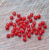 Бусина Кварц карминово-красный граненый шар 3,6 мм