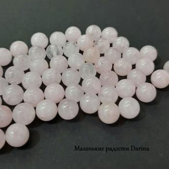 Бусина Кварц розовый гладкий шар 8 мм