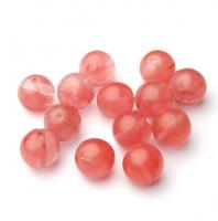 Бусина Кварц черри розовый гладкий шар 12 мм