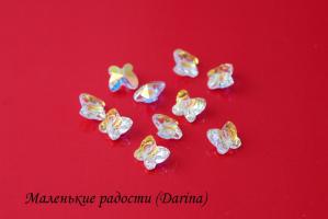 Бусина, кристалл Swarovski, бабочка, 8х7х5 мм