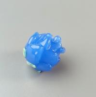 Бусина стекло лэмпворк Роза синий 18х18+- мм