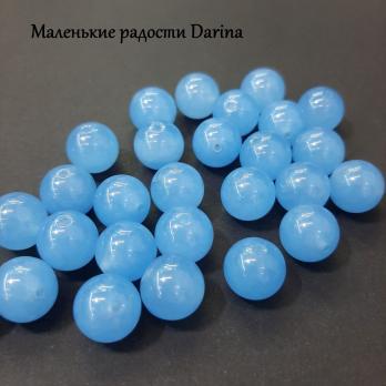 Бусина Кварц синий гладкий шар 12 мм
