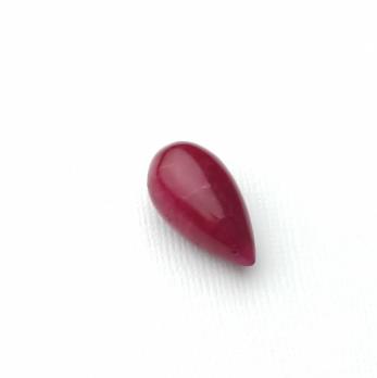 Бусина Корунд рубиновый гладкий бриолет 24-14 мм